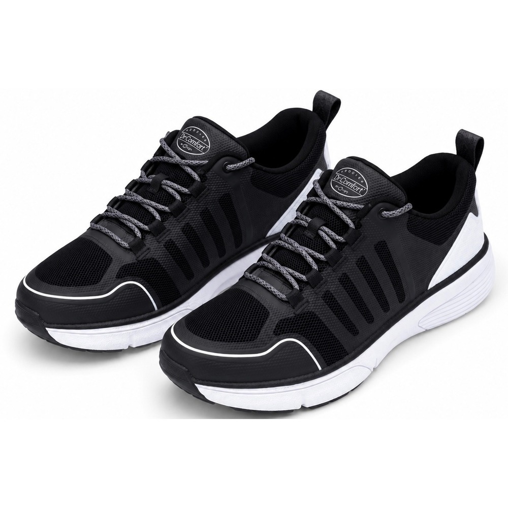 Dr Comfort Grace 10310 Womens 9.5M Comfort Walking Shoes Black Mesh Lace Up